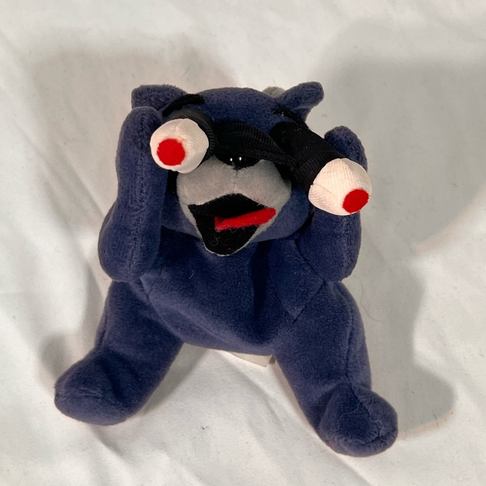 1998 Peeping Tom Cat Meanies Series 2 W/ Pupils And Tag Novelty Gag Gift Funny.